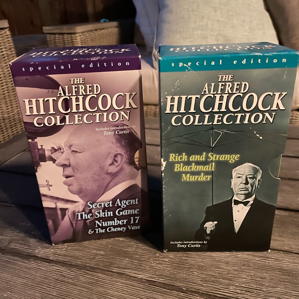 Alfred Hitchcock VHS 2 Sets of 3 Classic Movies in Each